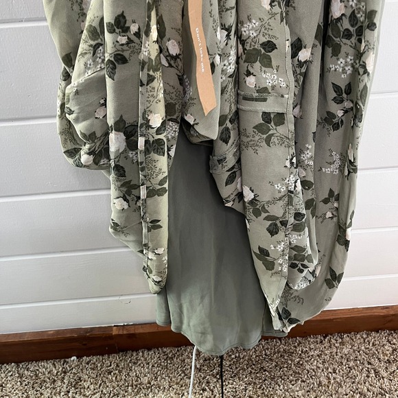 Reformation Floral Maxi Dress Stars in Verde Square Neck Green Womens 4 NEW - Picture 10 of 16